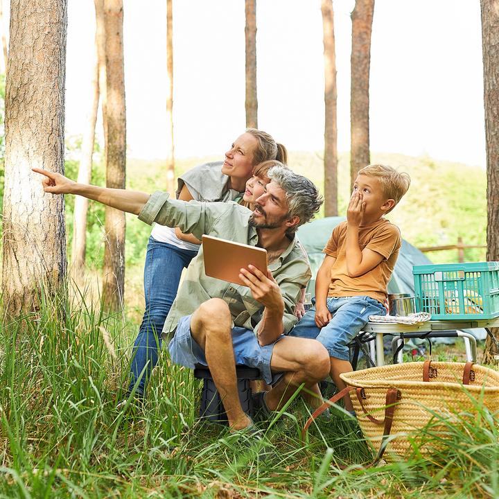 Actual product image Relaxdays telescopic stool
