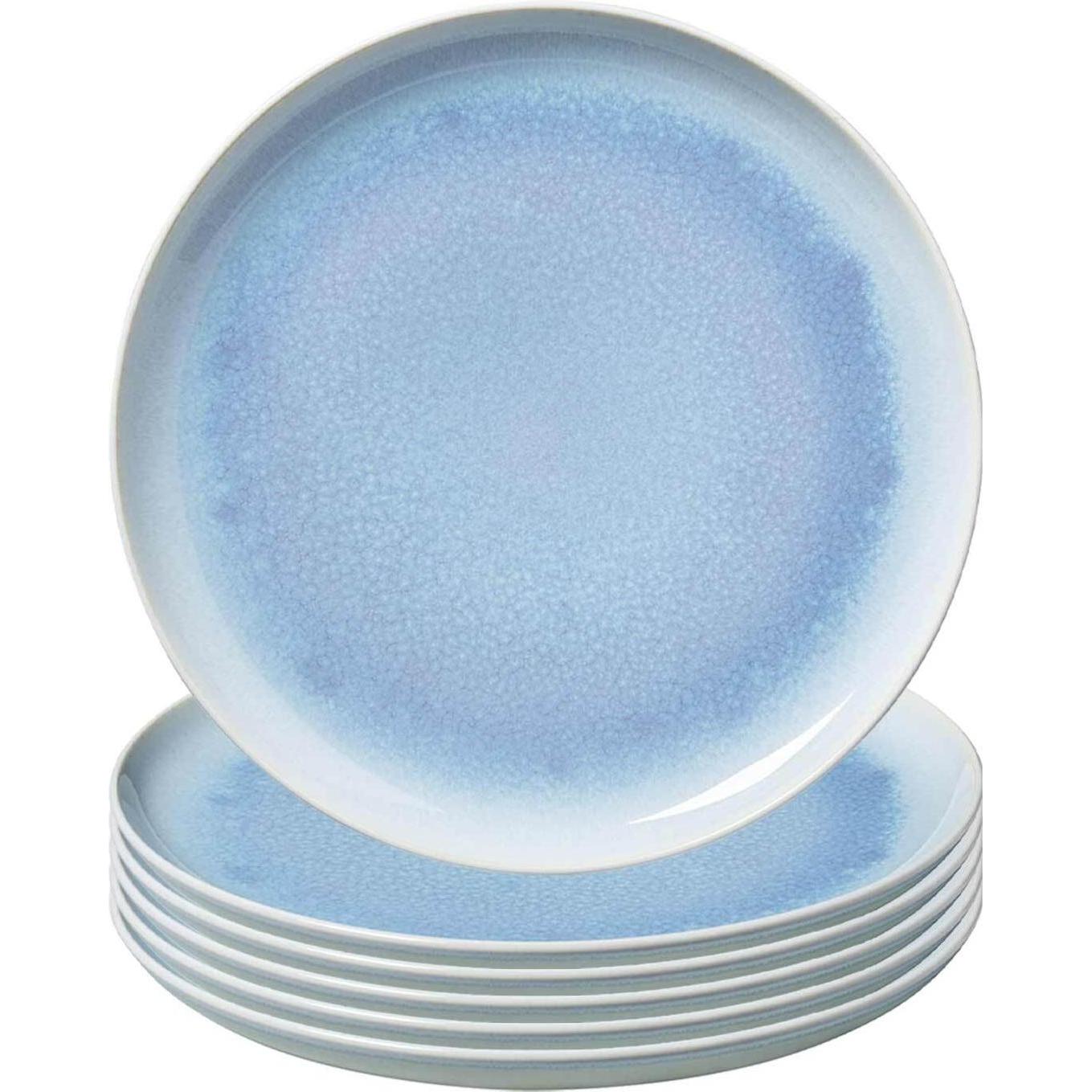 Villeroy & Boch Multipack Crafted Blueberry Speiseteller - 6 Stück, Teller, Türkis