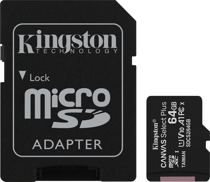 Image du produit Kingston Canvas Select Plus (64 Go, microSDXC, U1, UHS-I)