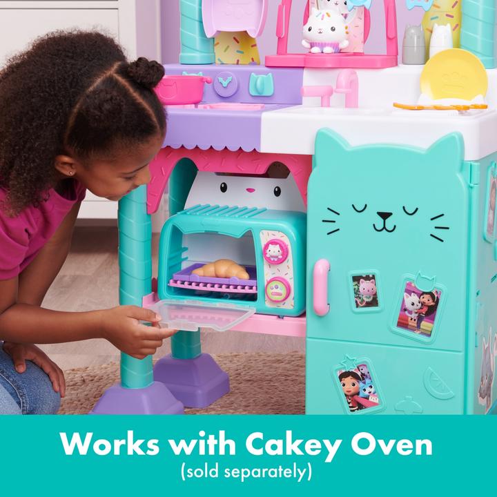 Productafbeelding Gabby's Dollhouse Gabby's Poppenhuis, Kinderkeukenset Cakey met Speelkeuken Accessoires, Speelgoed Eten, Geluid Eff