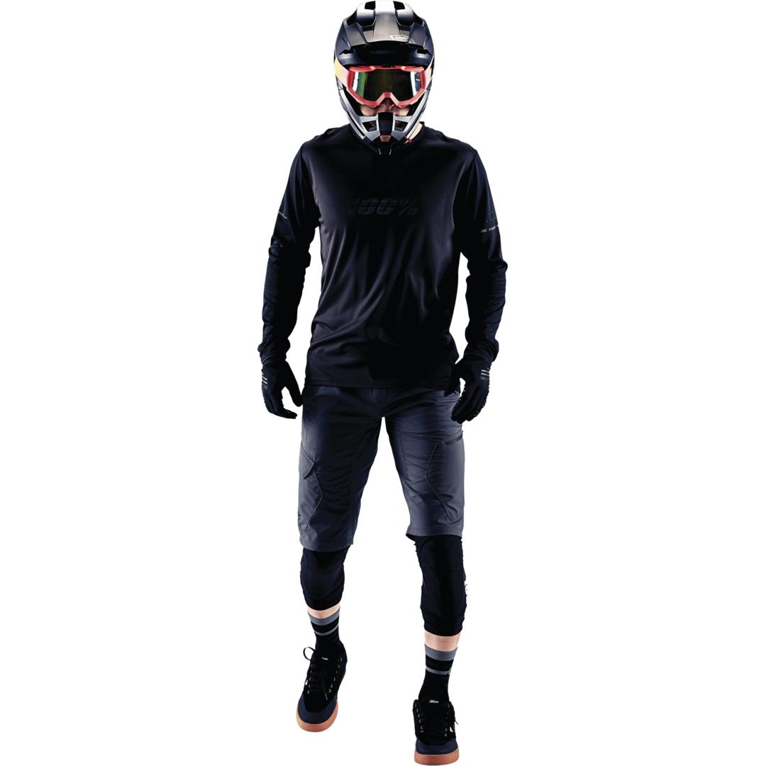 Thumbnail - 100%, Herren, Velotrikot, Jersey Ridecamp Long Sleeve (M), Schwarz, M