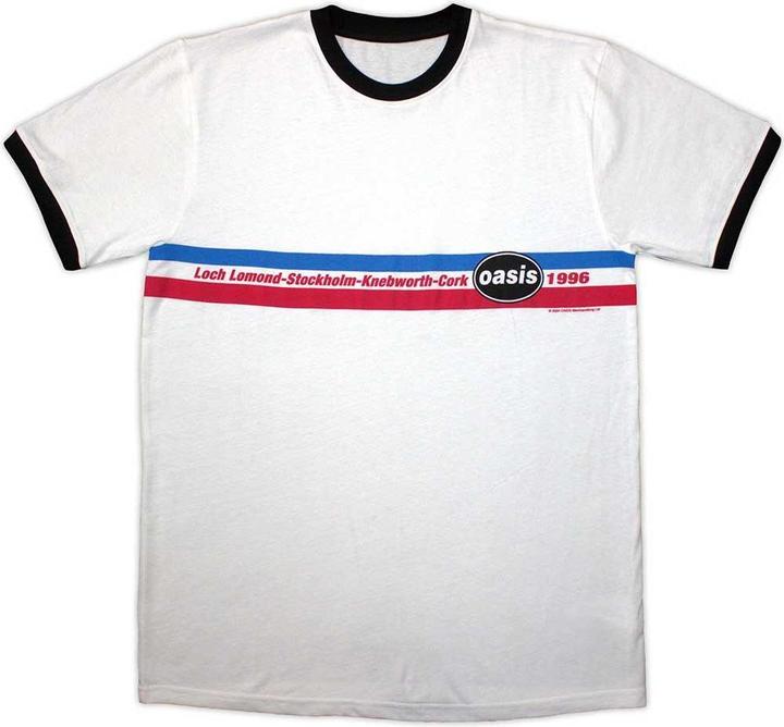 Immagine prodotto Oasis 1996 Tour Maglietta Striscia Orizzontale Suoneria Adulto Unisex (L)