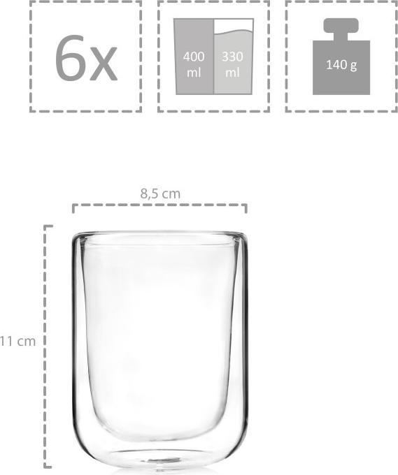 Produktbild Sänger Geschirr Doppelwandige Gläser (350 ml, 6x)