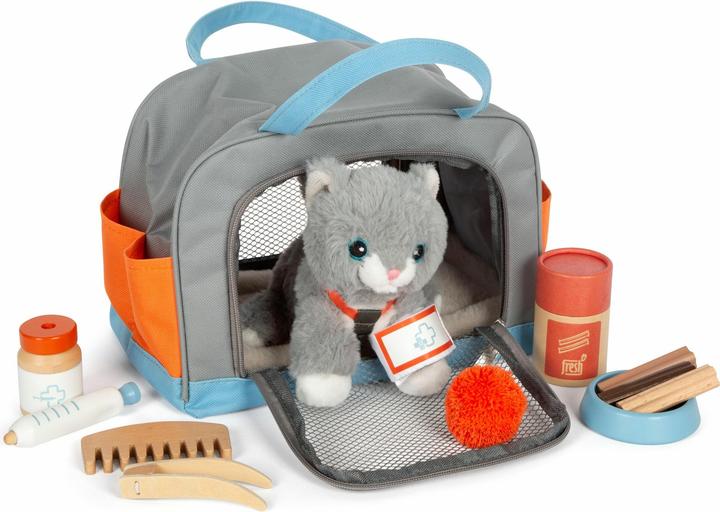 Actual product image small foot Katze mit Tasche und Pflege-Set (18 cm)