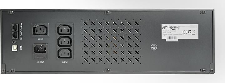 Immagine prodotto Gembird Ups rack 19" 3.4u 1500va 4xiec 230v out iec14 in rj11 usb lcd - (Offline) UPS (1500 VA, 900 W, Standby UPS)