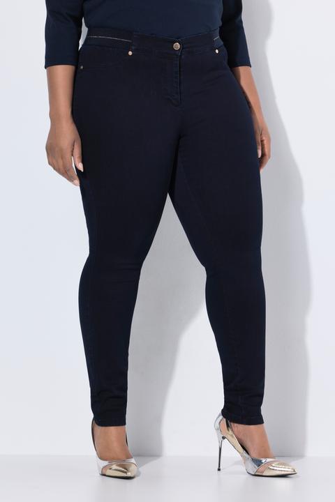 Actual product image Ulla Popken Glitter Stripe Stretch Fit Jeggings (50)
