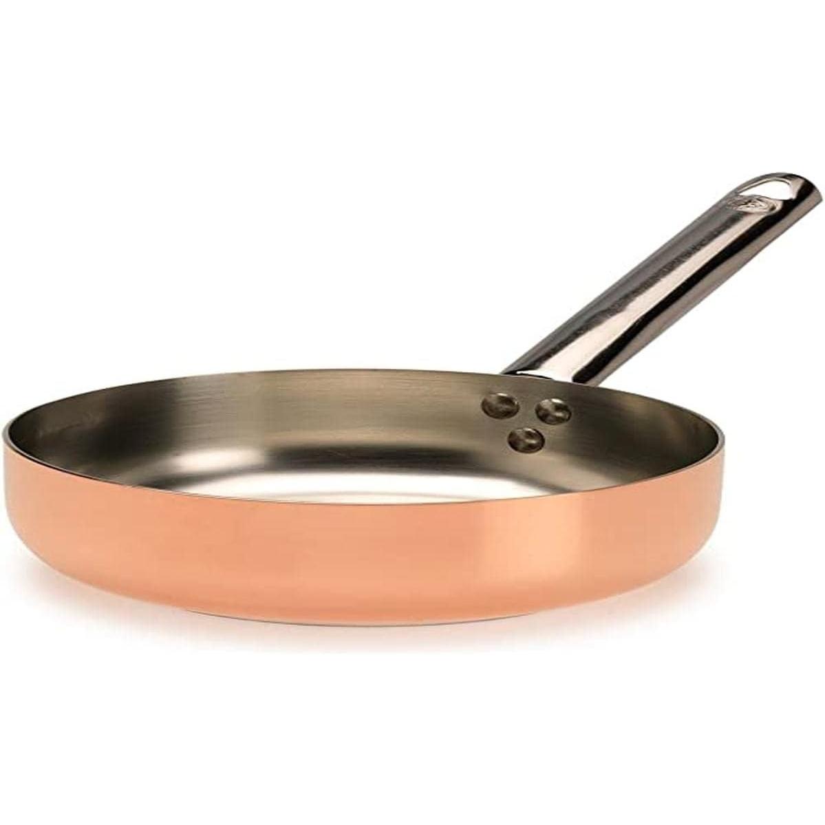 Pentole Agnelli Argento/Rame Pentola In Con Manico In Acciaio Inossidabile E Base A Induzione, Padella + Pentola,