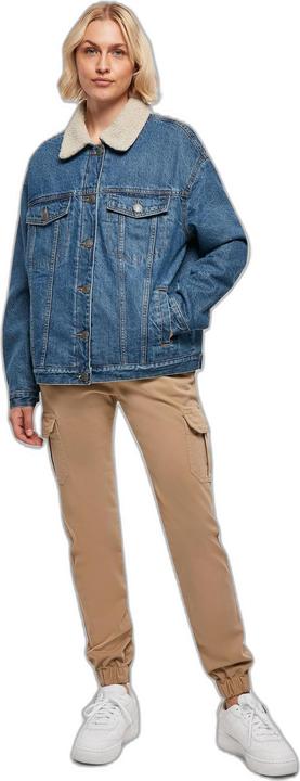 Actual product image Urban Classics Ladies Oversized Sherpa Denim Jacket (M)