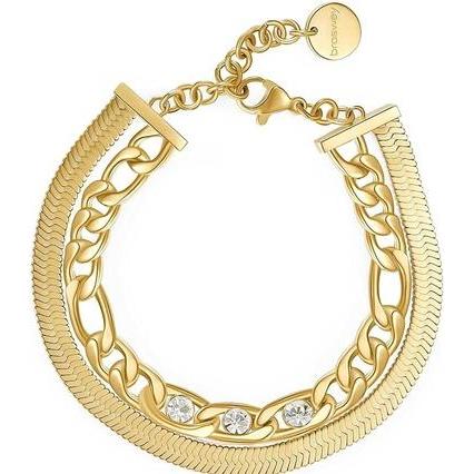 Brosway, Armschmuck, Gold Plated Symphonia Crystal Double Bracelet BYM112