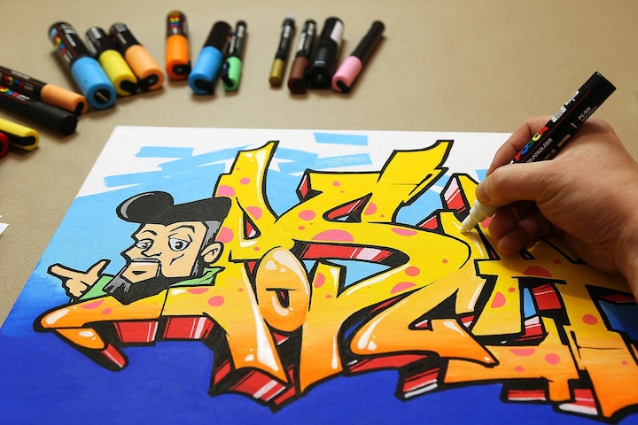 Image du produit Posca Set de feutres (Multicolore, 24 x)