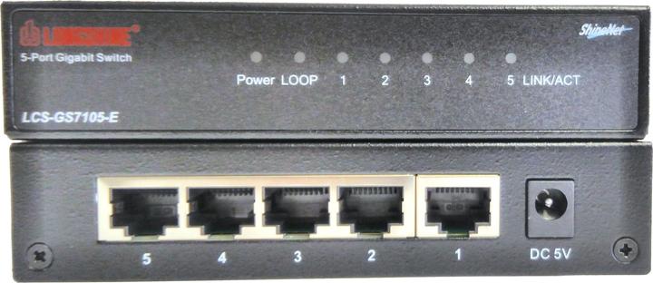 Actual product image Longshine Gigabit switch, 5-port, LCS-GS7105-E metal (5 ports)