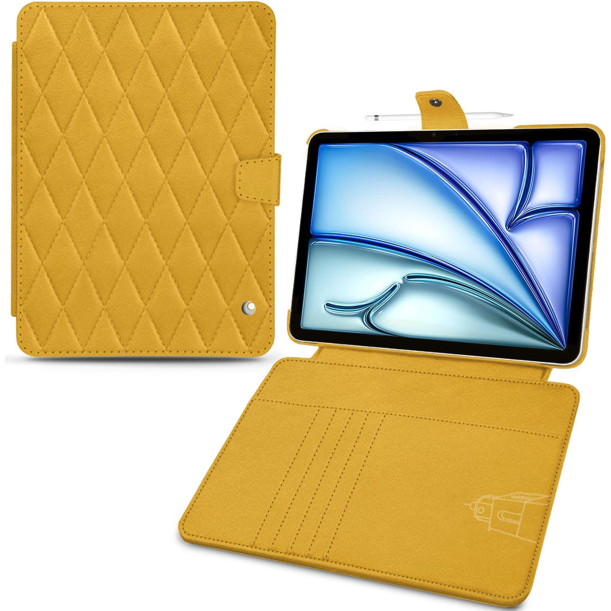 Noreve Lederschutzhülle Wallet (iPad Air 2020 (4. Gen), iPad Air 2022 (5. Gen)), Tablet Hülle, Orange