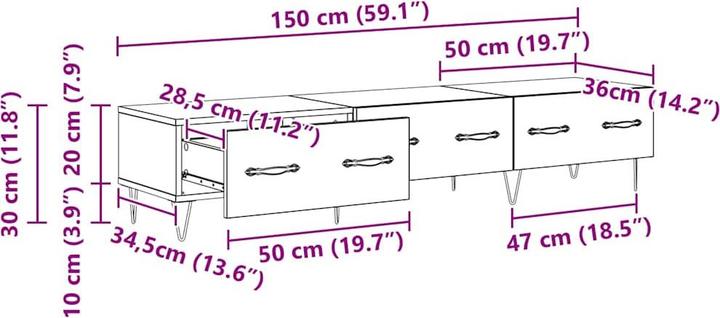 Actual product image vidaXL Unterhaltungszentrum (36 x 30 x 30 cm)