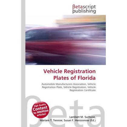 Vehicle Registration Plates of Florida, Ratgeber