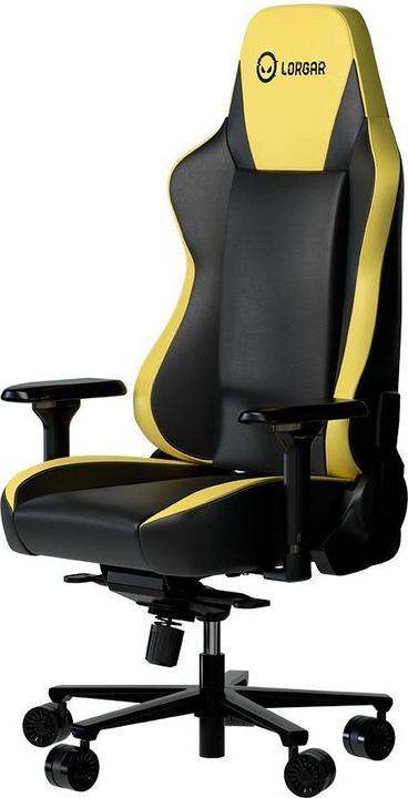 Actual product image Lorgar gaming chair, 1.8 mm thick robot welding metal frame, 5 Star aluminium base, Carbonized class-