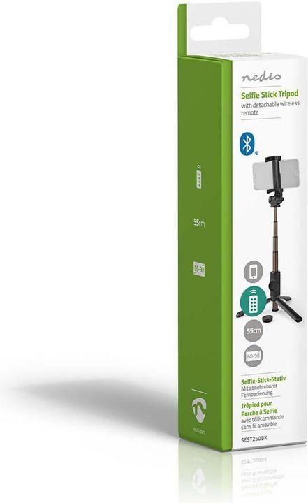 Produktbild Nedis Bluetooth Selfie Stick Drahtlos Bluetooth® Version: 4.2 Maximale Bildschirmgrösse: 3.54" Gefalt