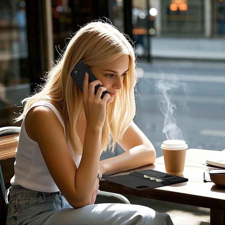 Produktbild Tech-Protect Wallet MagSafe iPhone 16e Case - Matte Black (Apple iPhone 16e)