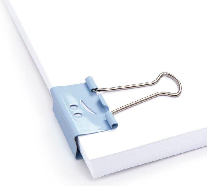 Immagine prodotto Rapesco 1350 Clip di fissaggio Emoji Foldback da 19 mm (azzurro) - 20 clip (20 x)