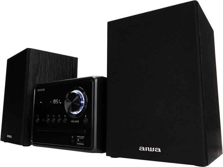 Actual product image Aiwa MCBT-350 Micro Hi-Fi System, black (Bluetooth, CD player, 2x 10 W)