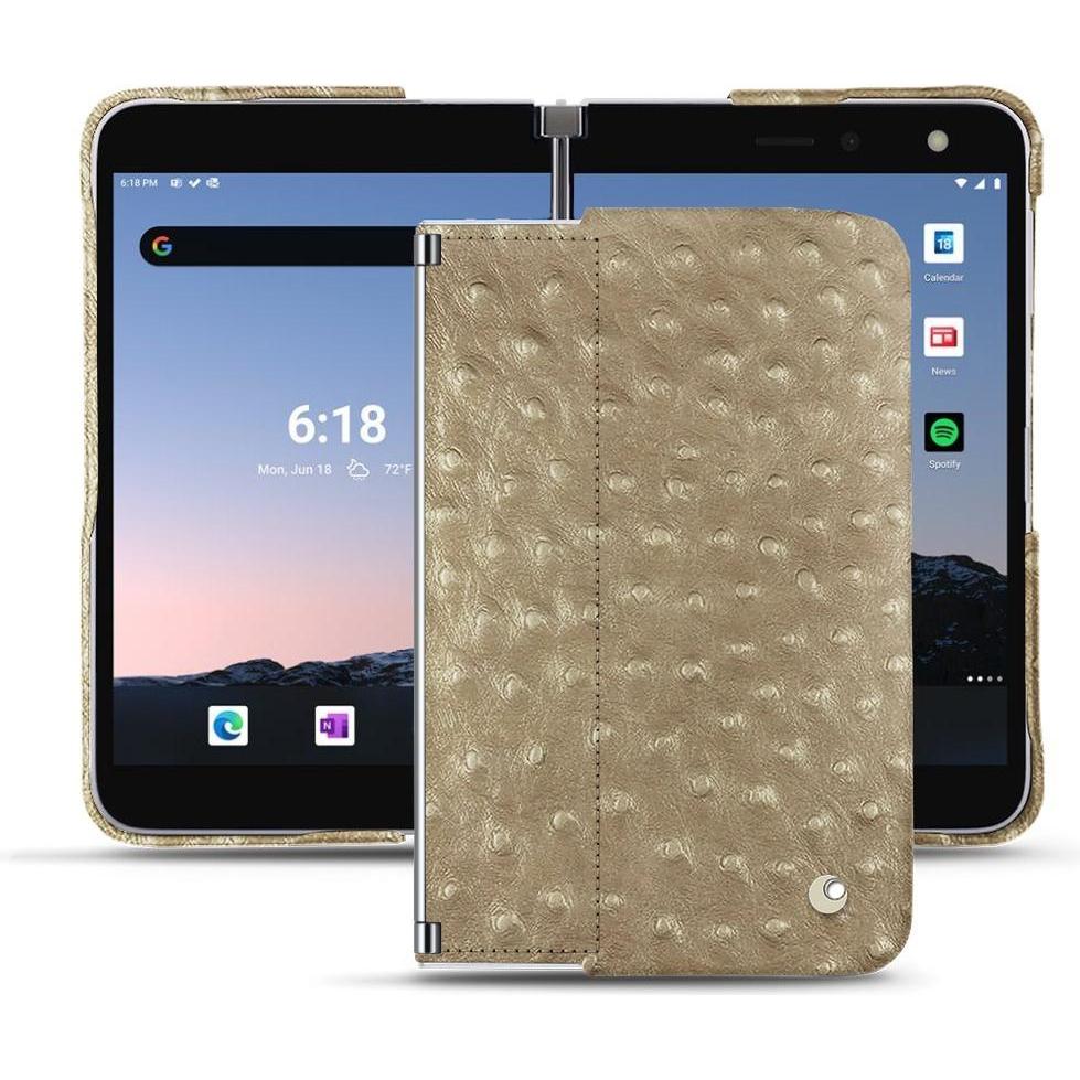 Noreve Lederschutzhülle (Microsoft Surface Duo 2), Smartphone Hülle, Beige