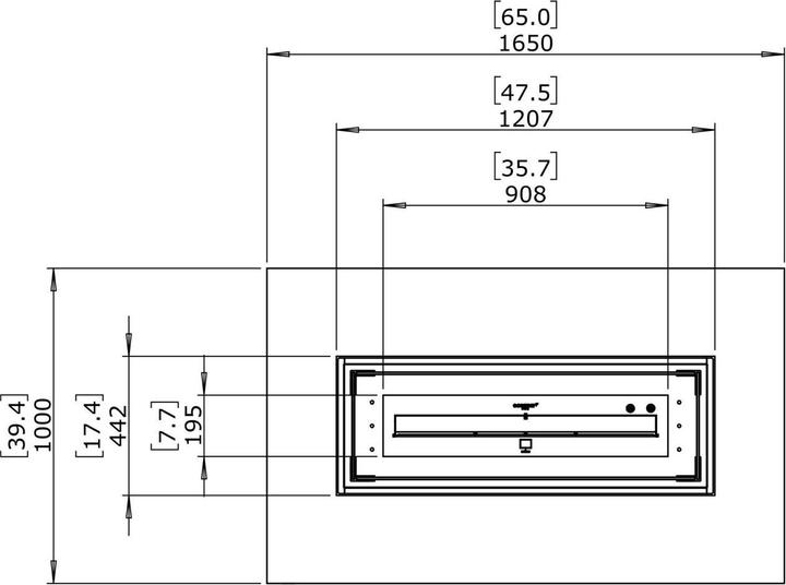 Produktbild EcoSmart Fire Wharf 65 (100 cm)