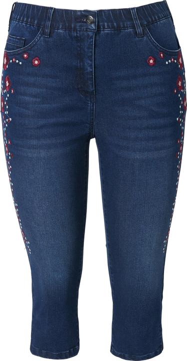 Immagine prodotto Ulla Popken Jeans Capri modello Sarah con ricami in stile Tracht e comoda elasticizzazione (46)
