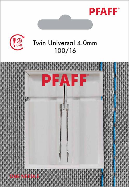 Actual product image Pfaff PF twin needle 4.0MM 100/16 1PK