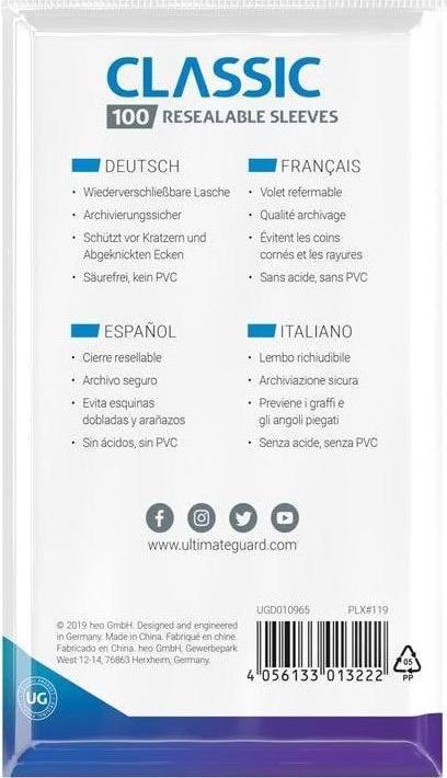 Produktbild Ultimate Guard Classic Resealable Sleeves