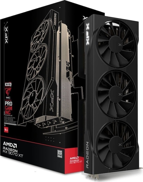 Actual product image XFX Quicksilver Radeon RX 9070XT Magnetic Air Edition (16 GB)