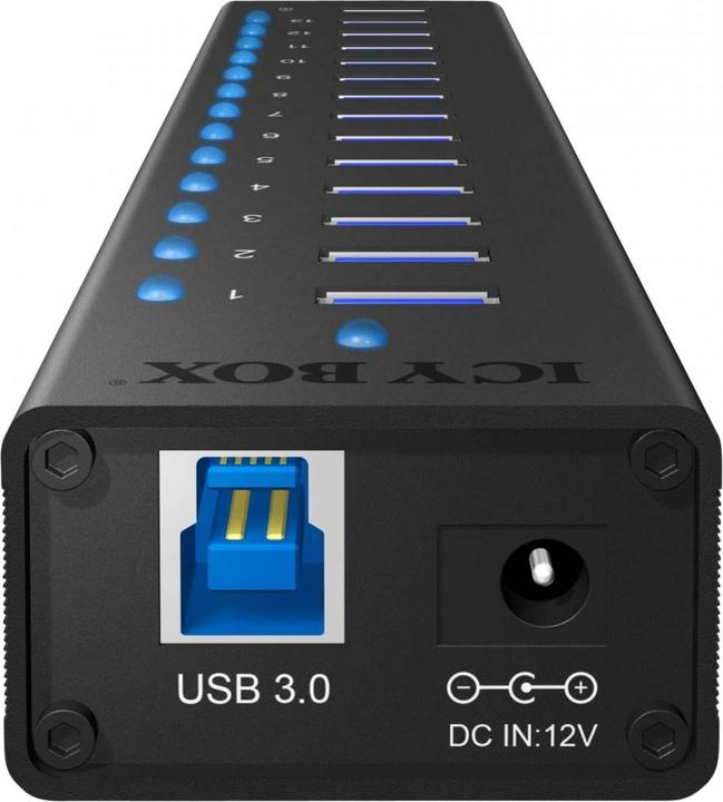 Actual product image Icy Box ICY BOX 13 port hubwith USB Type-A port and 1x charging port, IB-AC6113 (USB-B, 13 Ports)