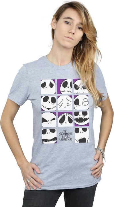 Image du produit Disney - T-shirt NIGHTMARE BEFORE CHRISTMAS MANY FACES OF JACK SQUARES - Femme (L)