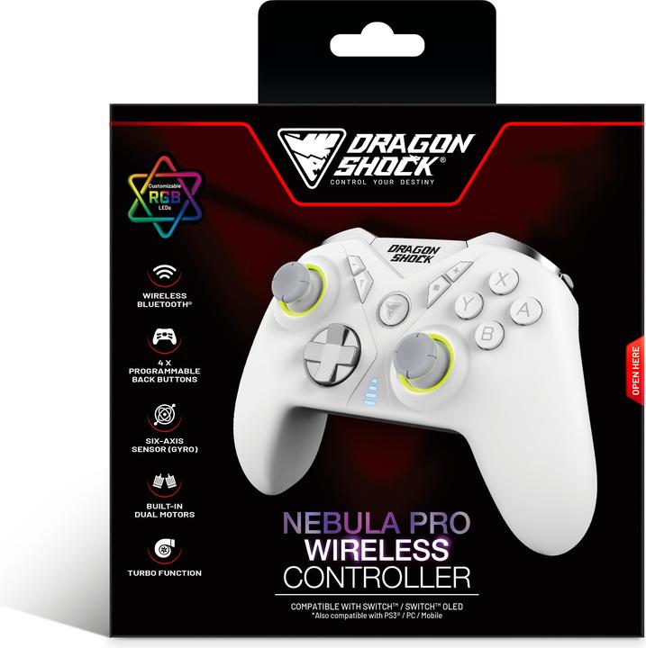 Image du produit DragonShock Contrôleur Nebula Pro sans fil blanc Switch (Switch)