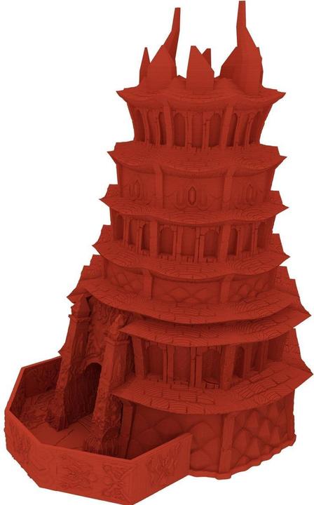 Produktbild Feldherr Fates End Drow Würfelturm kirschrot für Tabletop & Rollenspiel (Kunststoff)
