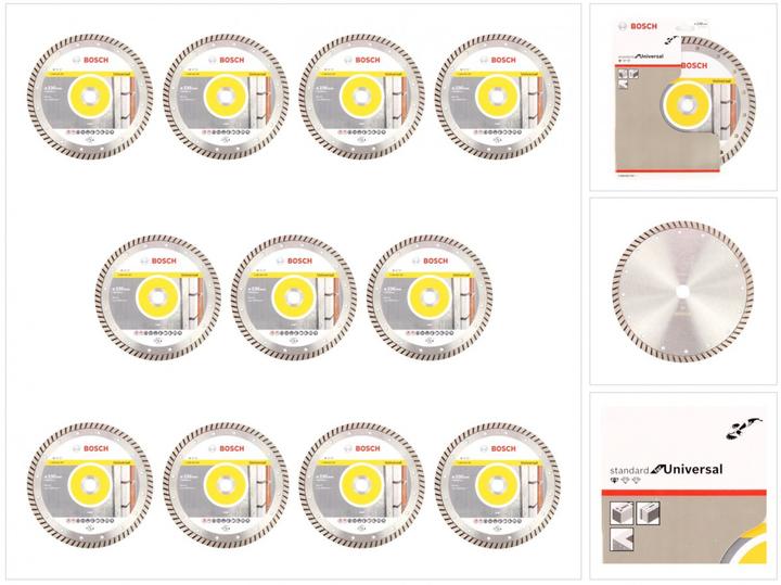 Produktbild Bosch Professional Zubehör Diamanttrennscheibe Standard for Universal Turbo, 230x22,23x2,5x10 mm, 10er-Pack