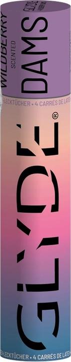 Produktbild Glyde - Dams Laminas Latex Oral Sex Wild Blackberries (4 Stk.)