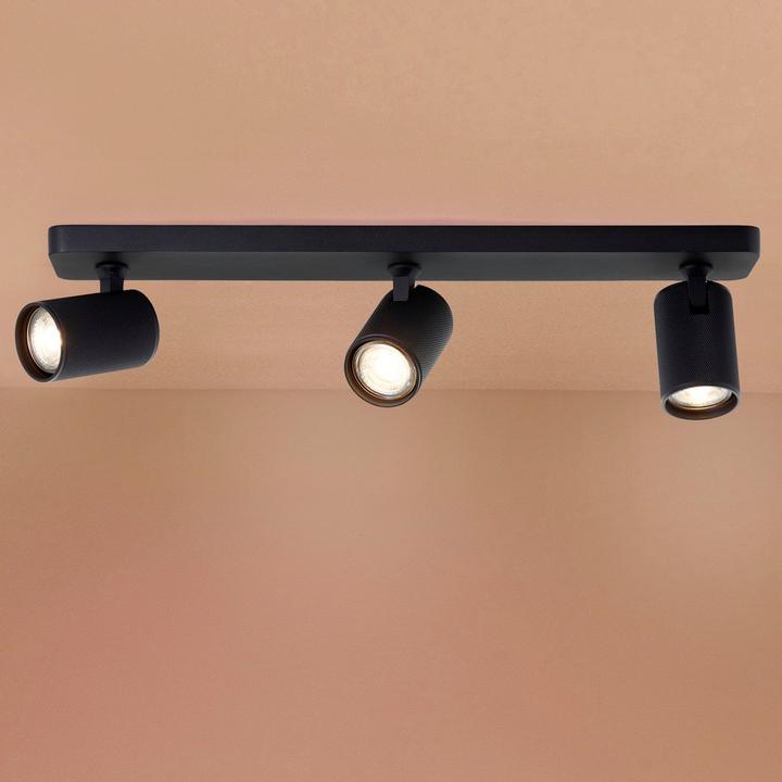 Produktbild Brilliant Plafondspot Marty GU10 3x5W 3000K - Zwart (345 lm, GU10)