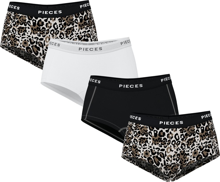 Immagine prodotto Pieces Pclogo Lady 4 Pack Aop/Solid Noos Bc (XS, confezione da 4)