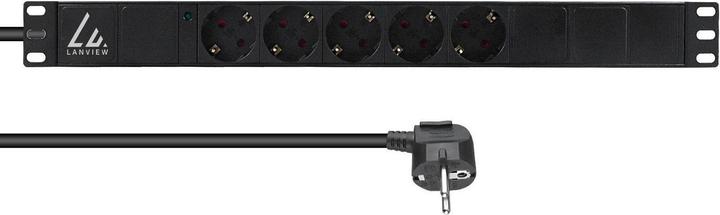 Produktbild Lanview 19" rack mount power strip (5 x, CEE 7/3)