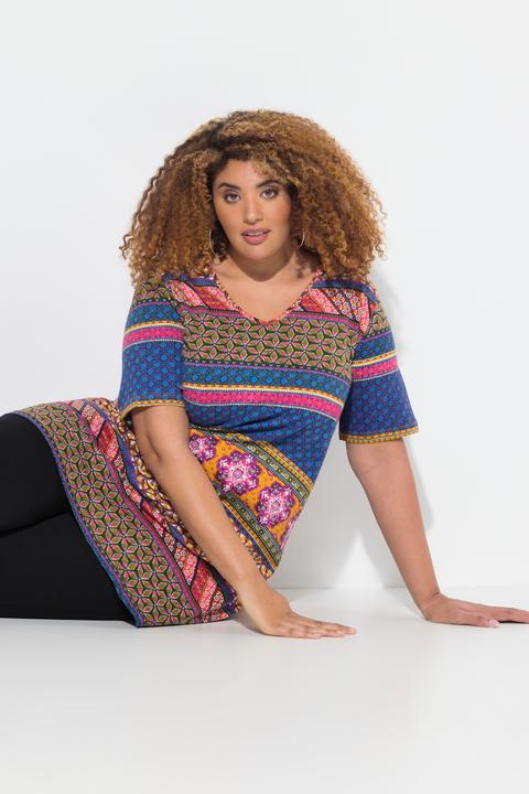 Produktbild Ulla Popken Longshirt, A-Linie, V-Ausschnitt, 3/4-Arm (46, 48)
