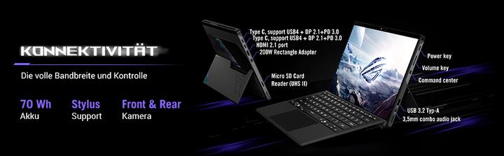Actual product image ASUS ROG Flow Z13 (13.40", AMD Ryzen AI Max+ 395, 32 GB, 1000 GB, DE)