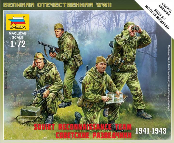 Actual product image Tamiya 1:72 WWII Sov. Reconnaissance Squad