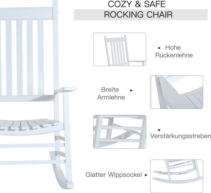 Immagine prodotto Outsunny Sedia a dondolo con bracciolo