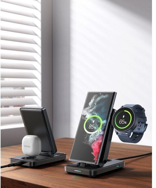 Actual product image Joyroom JR-WQS01 4-in-1 Foldable Charging Station (Type-C Version) (7.50 W)