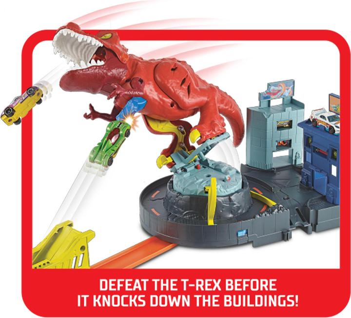 Actual product image Hot Wheels T-Rex Rampage Play Set