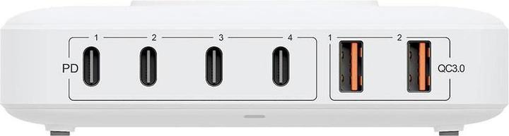 Produktbild 3MK Hyper Charger PowerMax 100W 4xUSB-C + 2xUSB-A stacja ładująca z ład. indukcyjną QC+PD (100 W, 7 Ports)