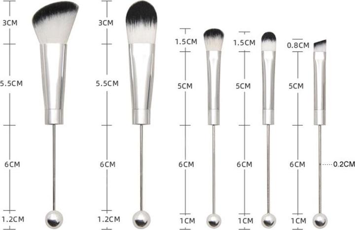 König Design Make up Pinsel Set 5 tlg Schminkpinsel Kosmetikpinsel Lidschatten Kosmetik Neu (Foundation)