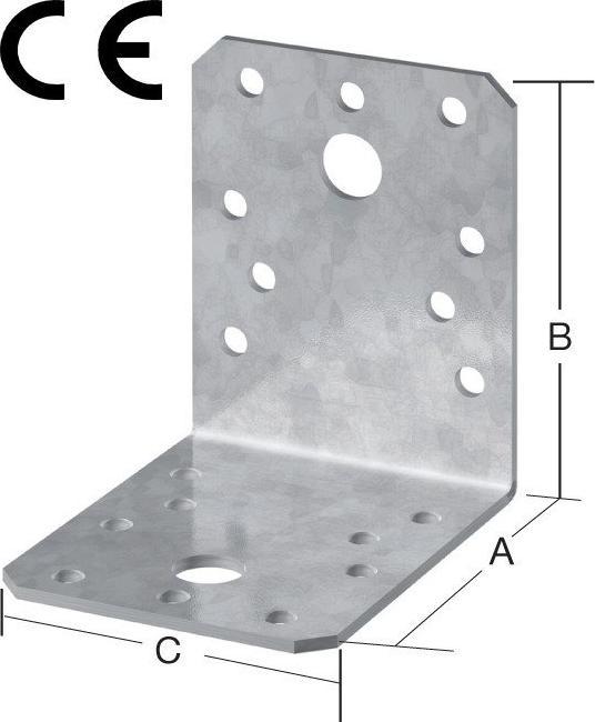 Produktbild Vormann Winkelverbinder sendzimir verzinkt 50 x 50 x 35 mm (Winkelverbinder, 50 Stk.)