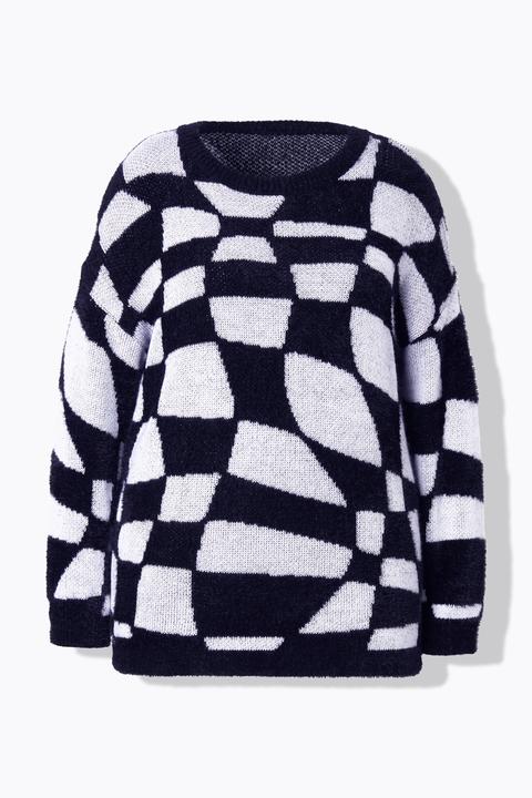 Produktbild Angel of Style Pullover, Loose Fit, Schachbrett-Muster, Langarm