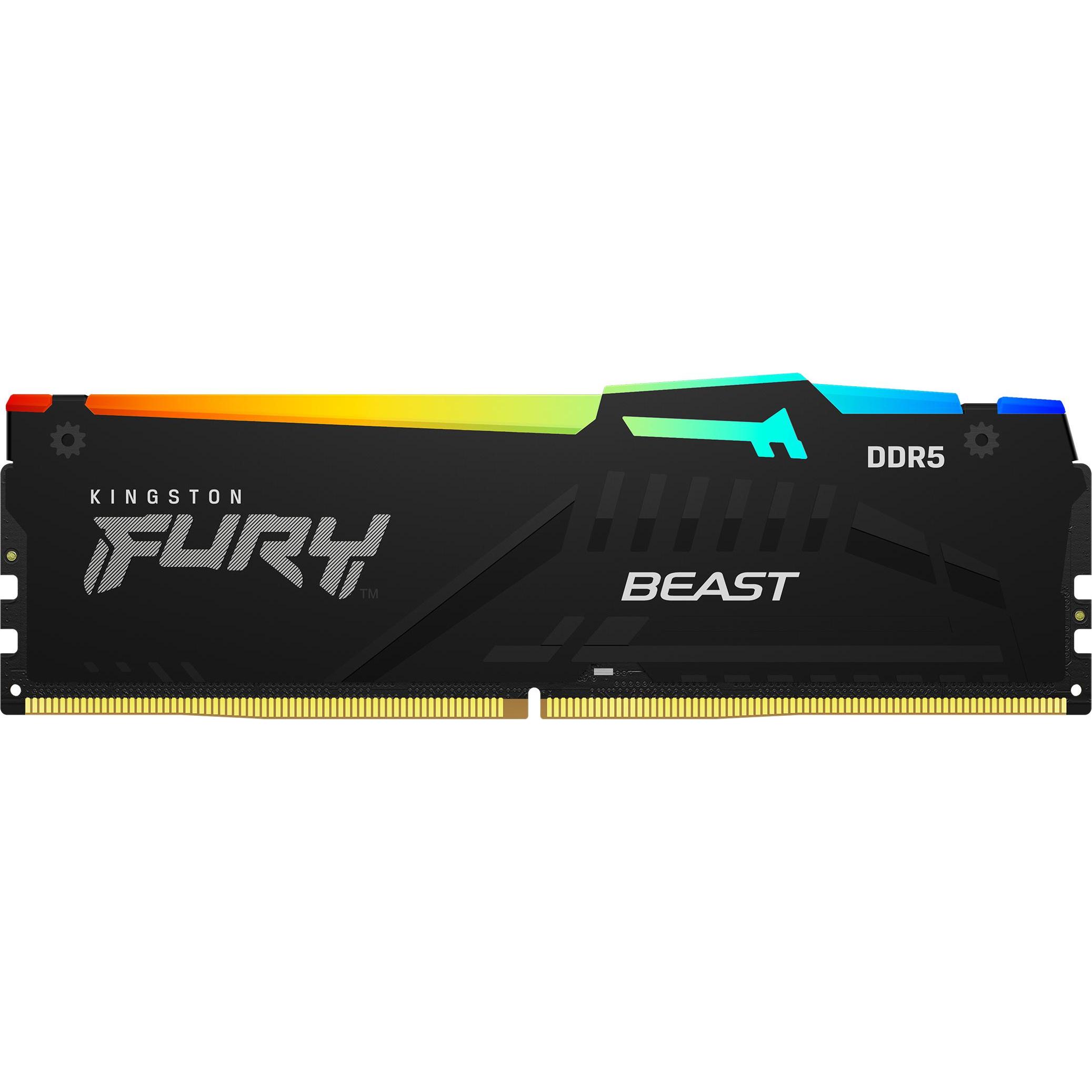 Thumbnail - Kingston FURY Beast (1 x 32GB, 6000 MHz, DDR5-RAM, DIMM), RAM, Schwarz