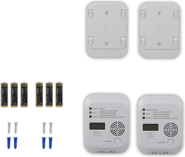 Produktbild Smartwares RM370/2 Kohlenmonoxid Melder mit 3 LEDs und
